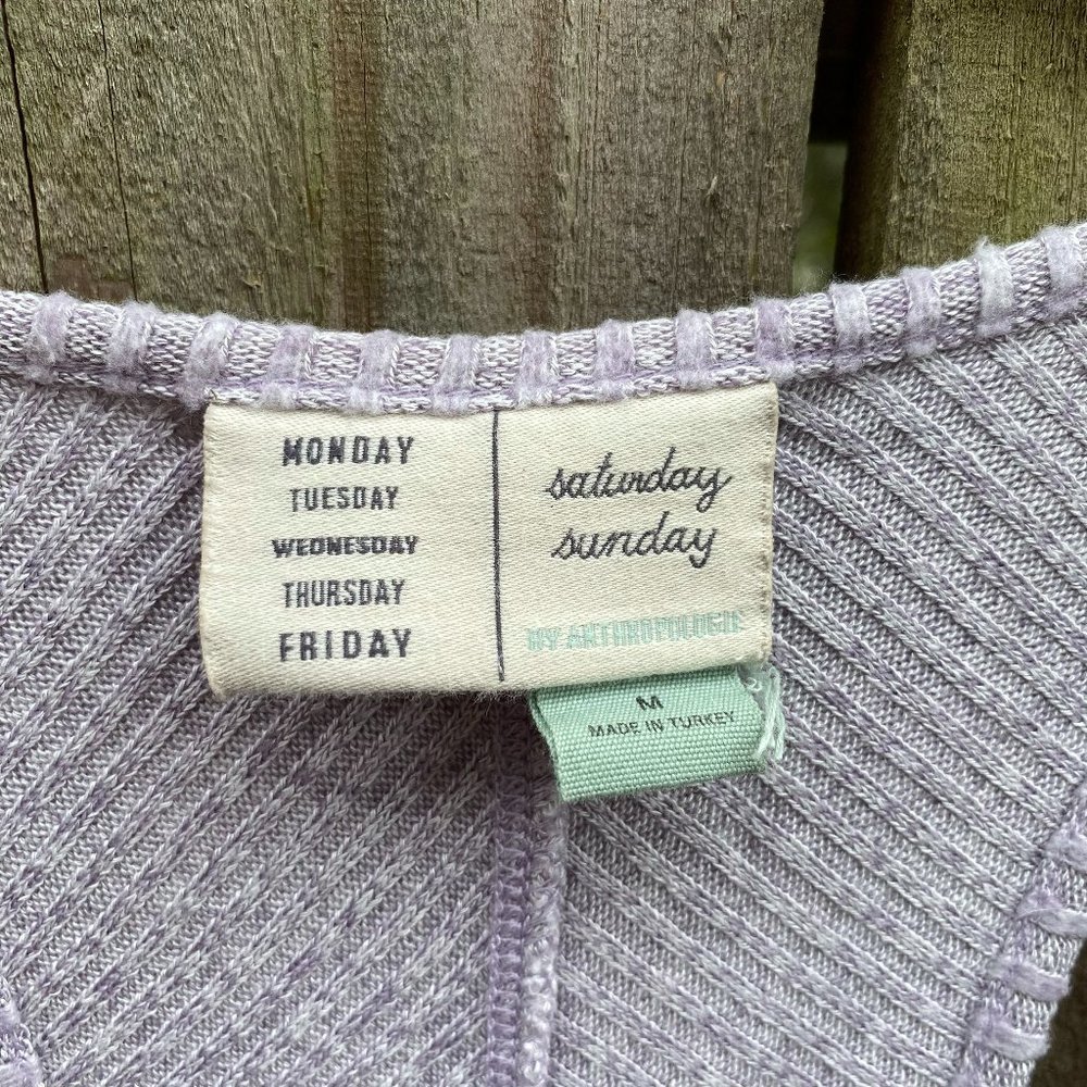Lucie Ribbed Racerback Tank in Lavender Gray - Picture 3 of 6